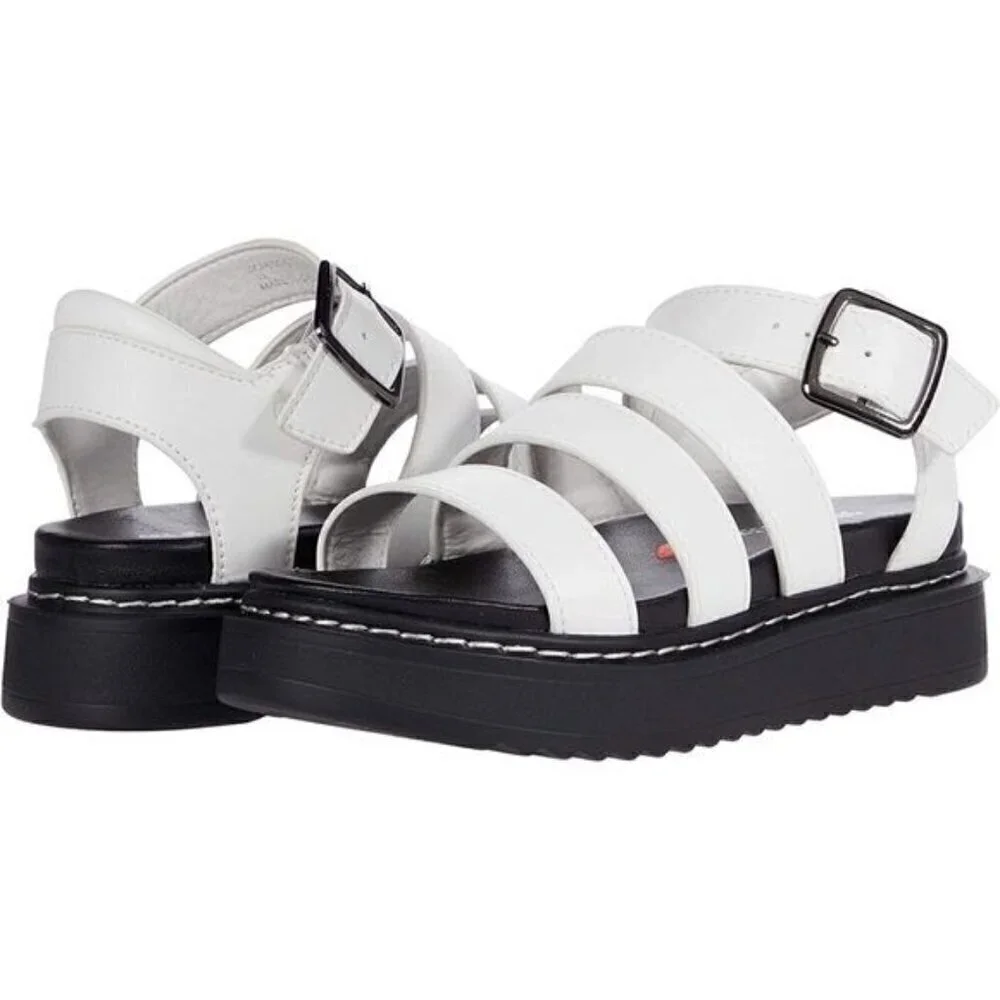 New Steve Madden Jcanddy Strappy White Sandal Spring Summer Sz Girls 3